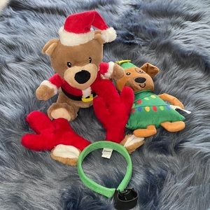 {Holiday} dog toys bundle set of 3